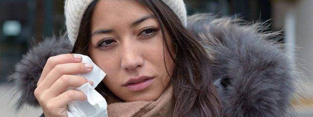 Eye doctor, woman suffering from dry eyes in winter, in Mineola & Middle Village, NY